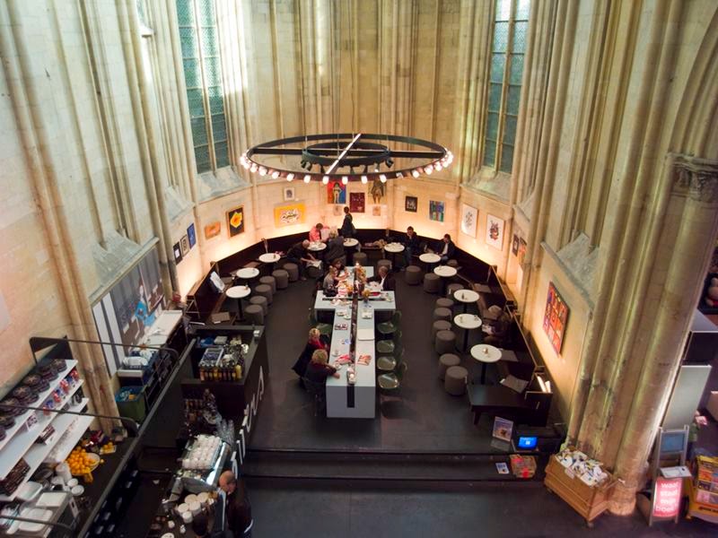 Selexyz Dominicanen - a store created from a merger between the town's Bergman's bookshop, the Academische Boekhandel, and the Dutch Selexyz bookshop chain - is housed in the thrilling setting of a 13th-century Dominican church. 