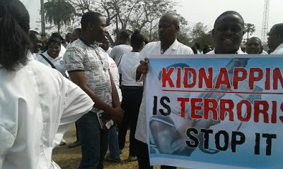  Doctors in Port Harcourt protest over incessant kidnappings of colleagues 