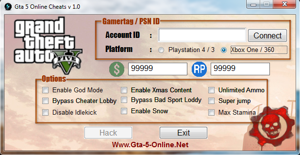 GTA 5 Online Cheat v 1.0