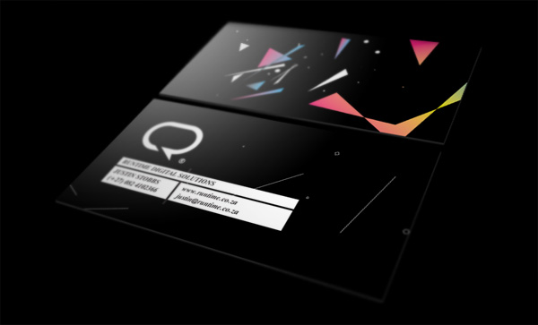 neon business card design