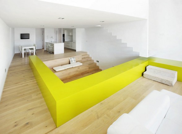 step apartment with lime and white full view
