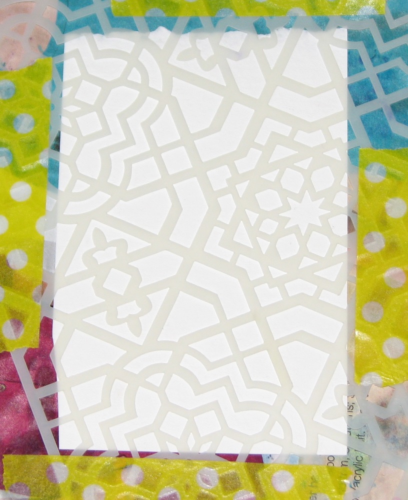 Ink Stains Rubber Cement, Stencils & Brusho