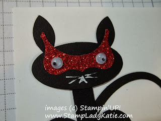 Punch art mask for a Halloween Cat