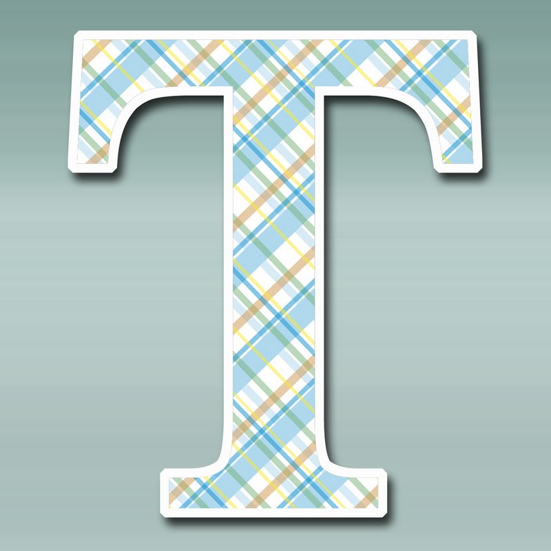 GRANNY ENCHANTED'S BLOG "BlueTan Plaid" Free Scrapbook Alphabet