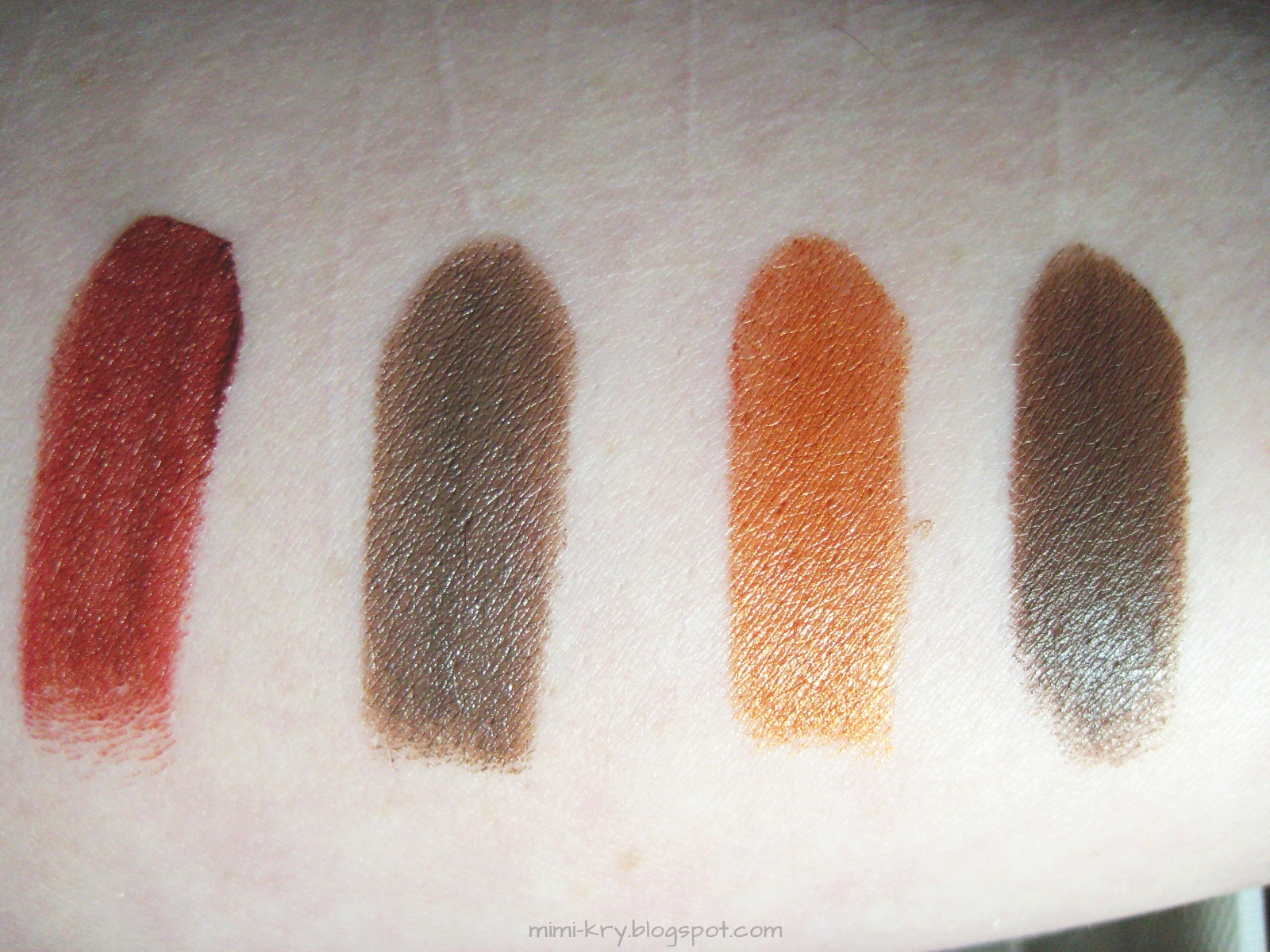 Swatch MBA Cosmetics Lip Paint "Another Brick In The Wall" und Lip Sticks "Taupucchino", "Spiced Pumpkin" und "Godiva" Swatch MBA Cosmetics Lip Paint "Another Brick In The Wall" und Lip Sticks "Taupucchino", "Spiced Pumpkin" und "Godiva"