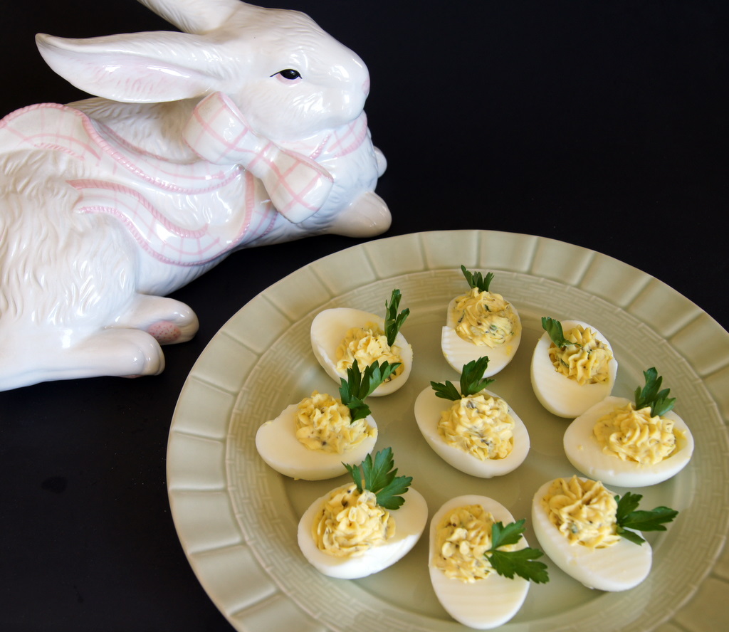 Karen Cooks Deviled Eggs with Tarragon and Capers