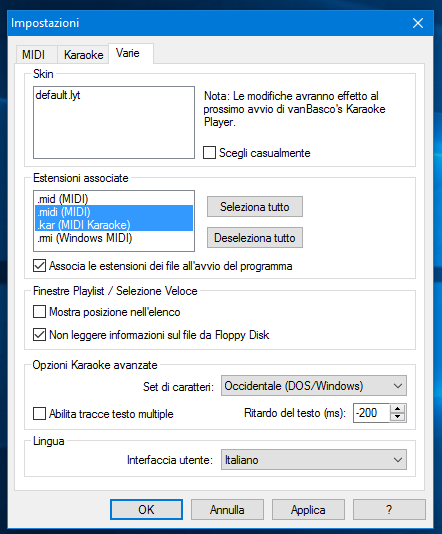 Vanbasco Midi Karaoke Player