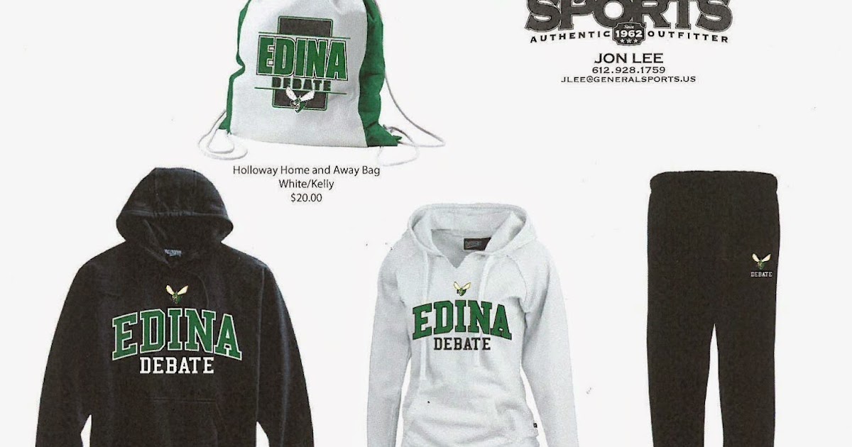 The Edina Debate Team Debate Team Spirit Wear