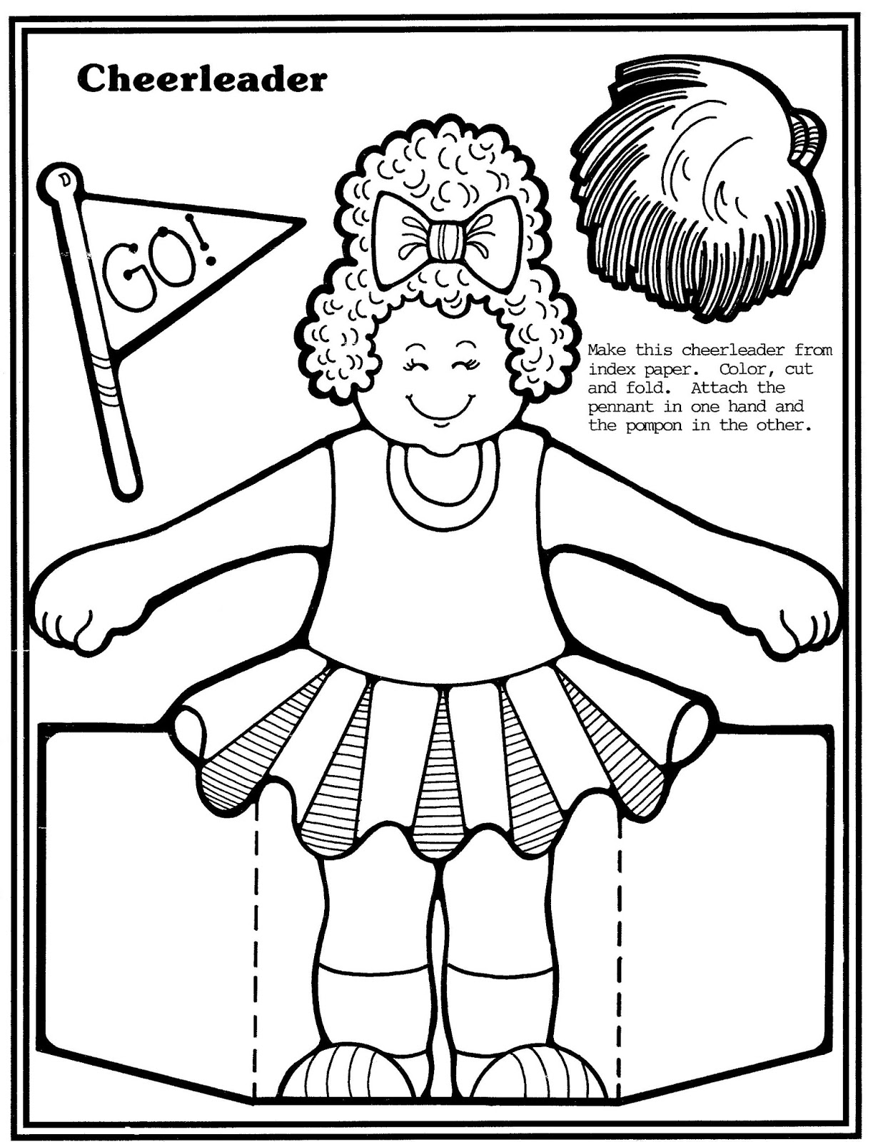 Mostly Paper Dolls Too! Football Player and Cheerleader CutOuts