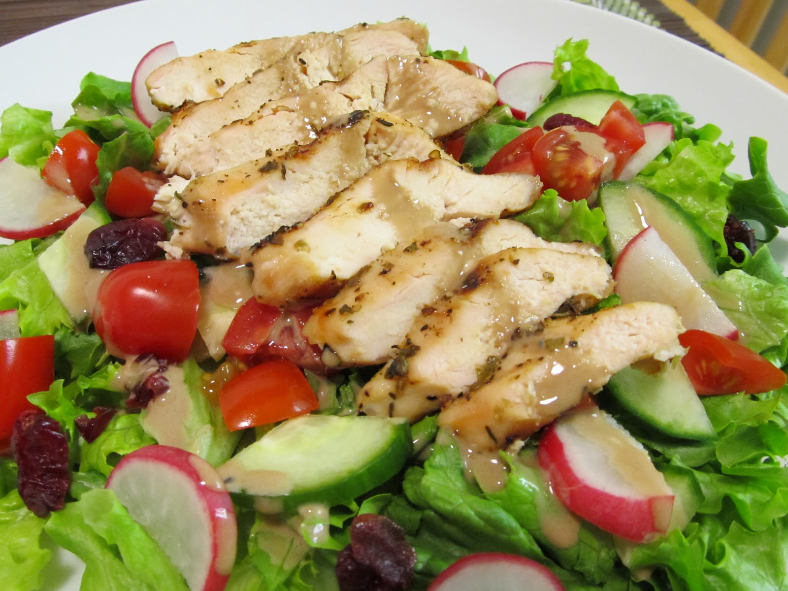 Jenn's Food Journey Grilled Chicken Salad with Creamy Balsamic Dressing