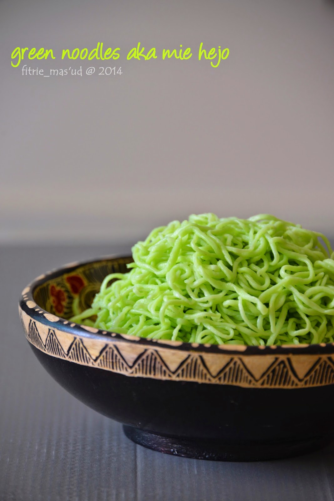my food .. my passion. green noodles aka mie hejo