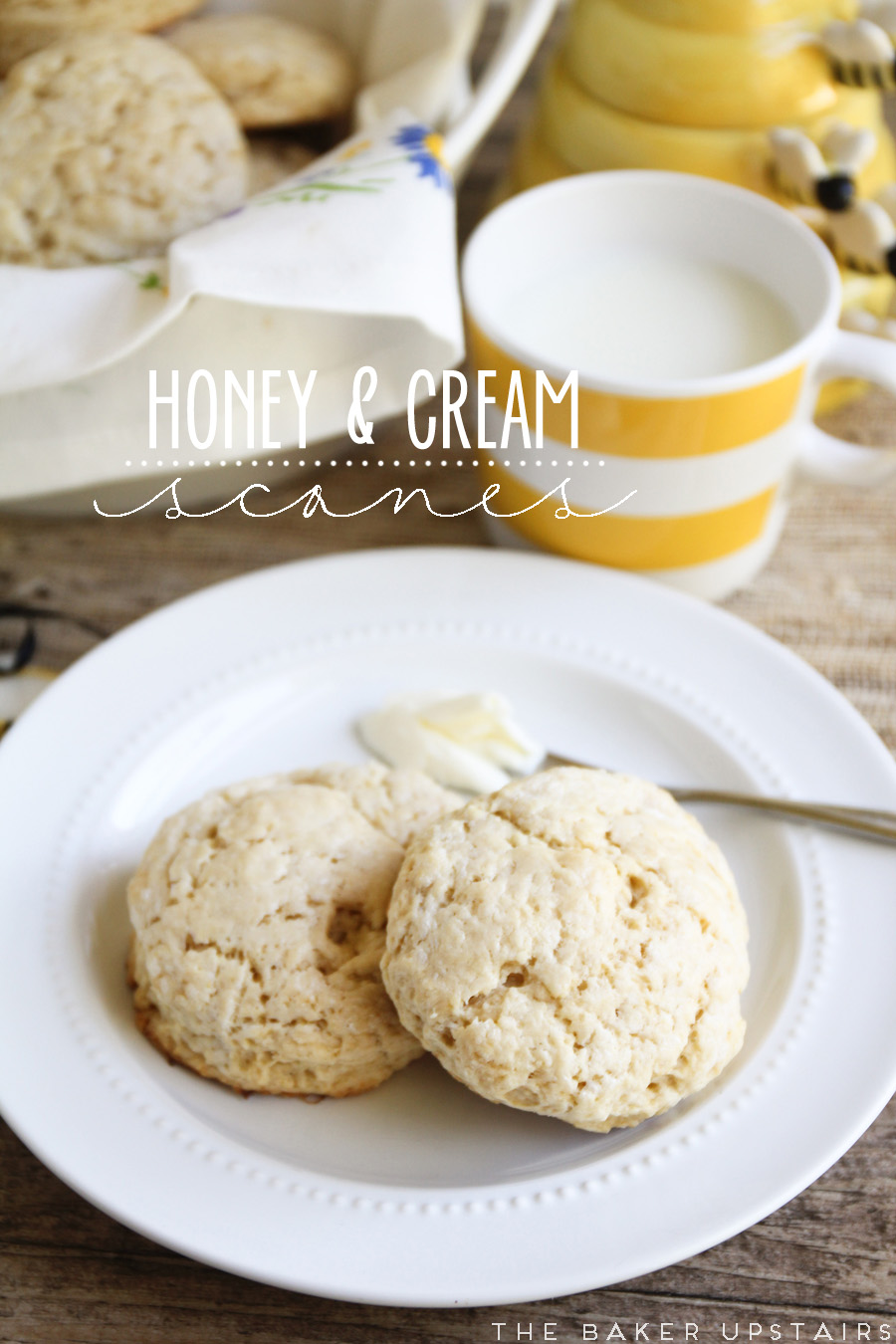 The Baker Upstairs: honey and cream scones