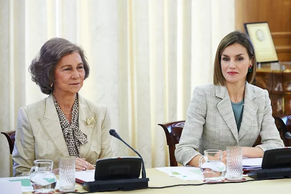 Queen Letizia and Queen Sofia attend a meeting with members of foundation against drugs, the FAd Fundacion Ayuda contra la Drogadiccion