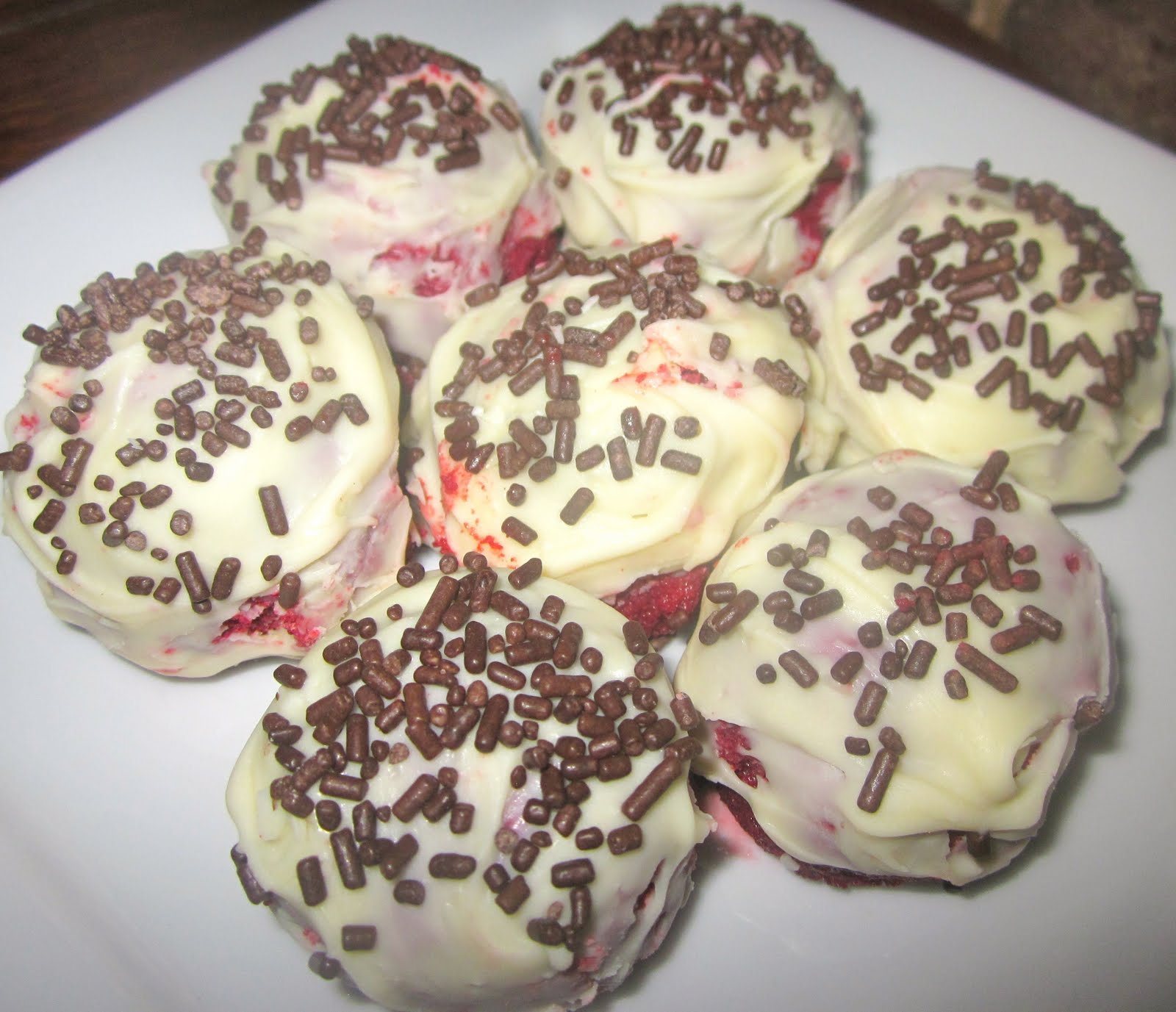 Haute + Heirloom Red Velvet Cake Truffles with Cheesecake