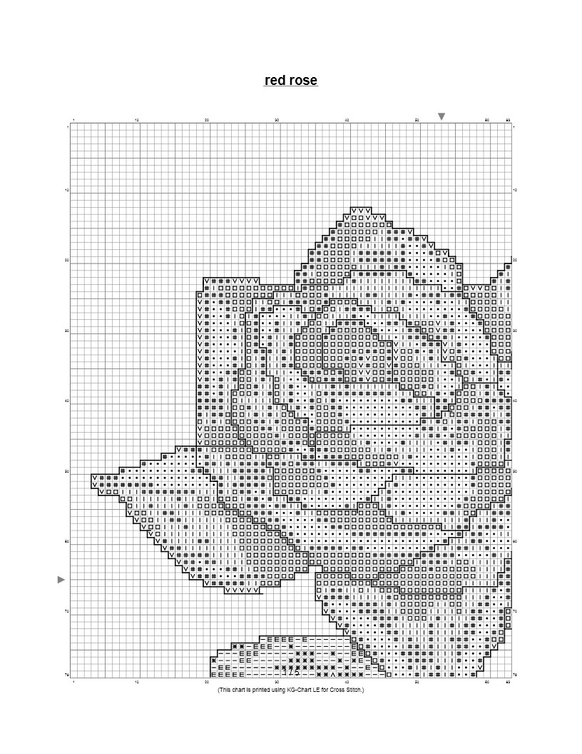 cross stitch fan: rose...