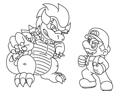 Mario Bowser Coloring Pages