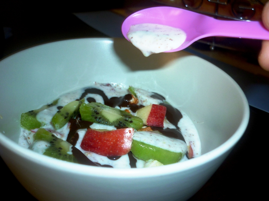 Quick Easy Recipes To Try at Home Fruit Salad with Yogurt and flax meal dressingDiabetic Friendly.