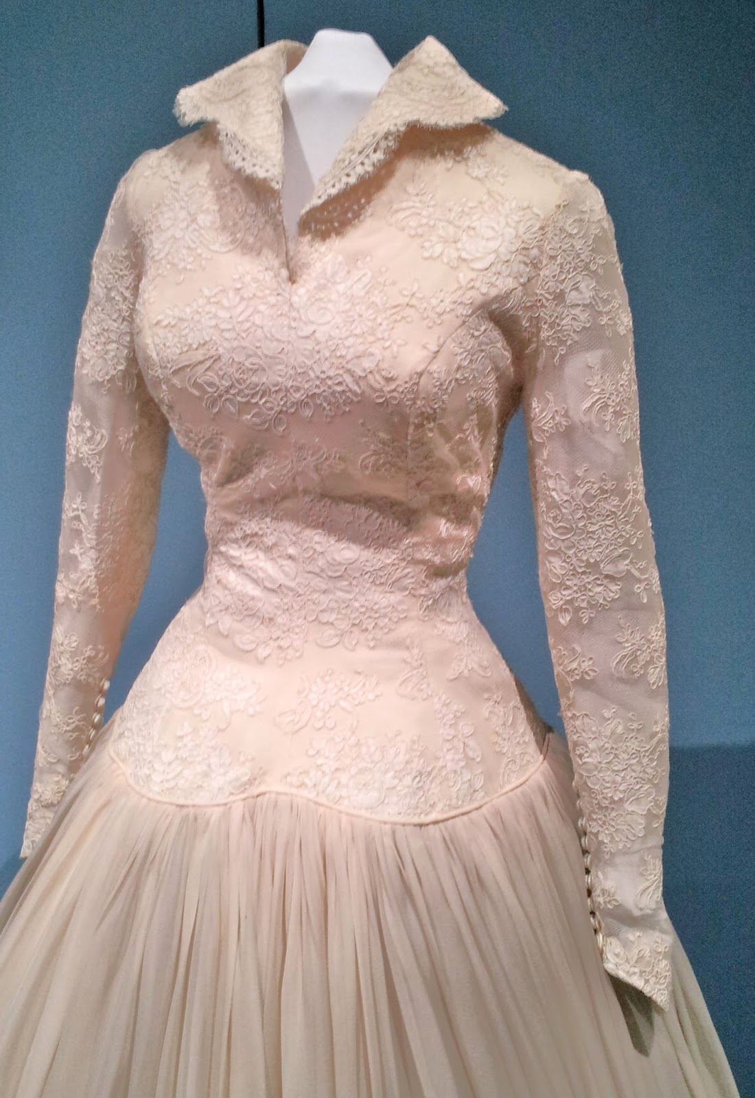 Pintucks Vintage Bridal Gowns on view at the Pasadena Historical Museum