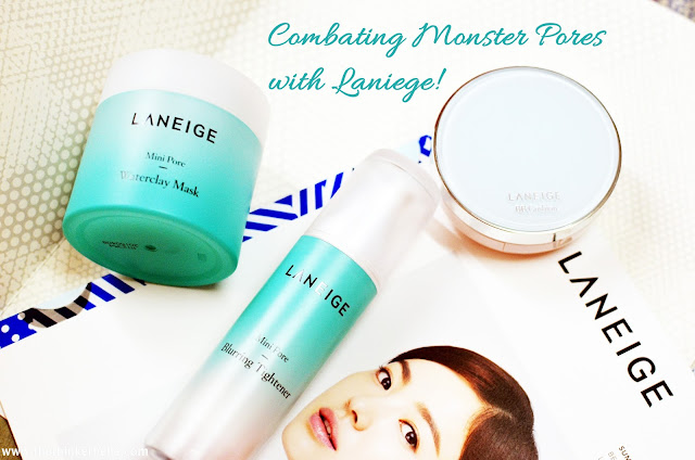 Laneige Mini Pore Series Review; Laneige Mini Pore Waterclay Mask Review; Laneige Mini Pore Blurring  Tightener Review;  Laneige Review; Laneige BB Cushion Pore Control Review; Laneige Best Product; Top Product for Blackheads; Whiteheads; Korean cosmetic; Amore Pacific; Laneige Malaysia; Laneige Review; Pore Minimizer; Pore Tightener; Song Hye Kyo; BB Cushion; Cushion Compact