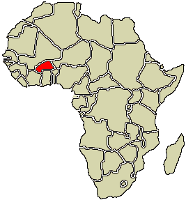 Position du Burkina Faso en Afrique