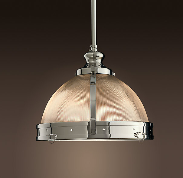 Restoration hardware light Restoration Hardware doesn't skimp on utility, either; the Orbiter II is offered in burnished brass, bronze, and nickel finishes, and is outfitted with a rotary dimmer switch for mood lighting in a pinch.