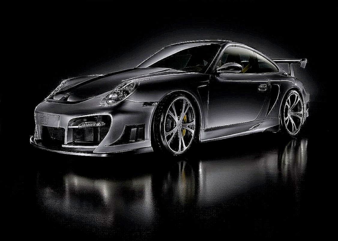 Elegant Black Porsche Wallpaper Hd