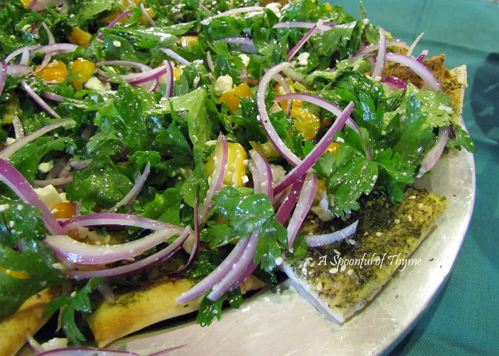 Israeli Zahtar Flatbread