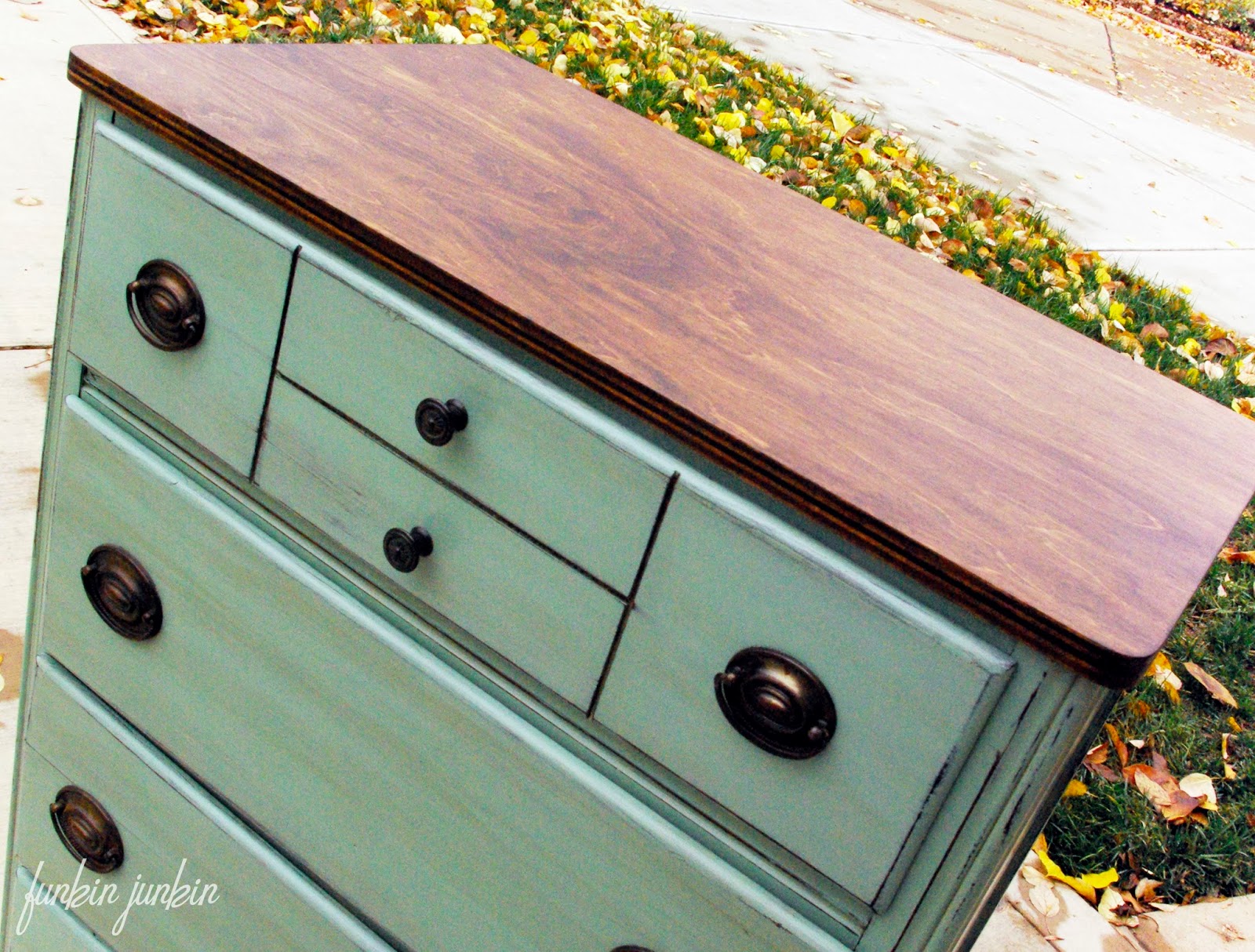 Funkin Junkin Antique Chest of Drawers Makeover