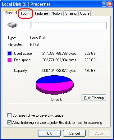 how to run a disk check on a drive
