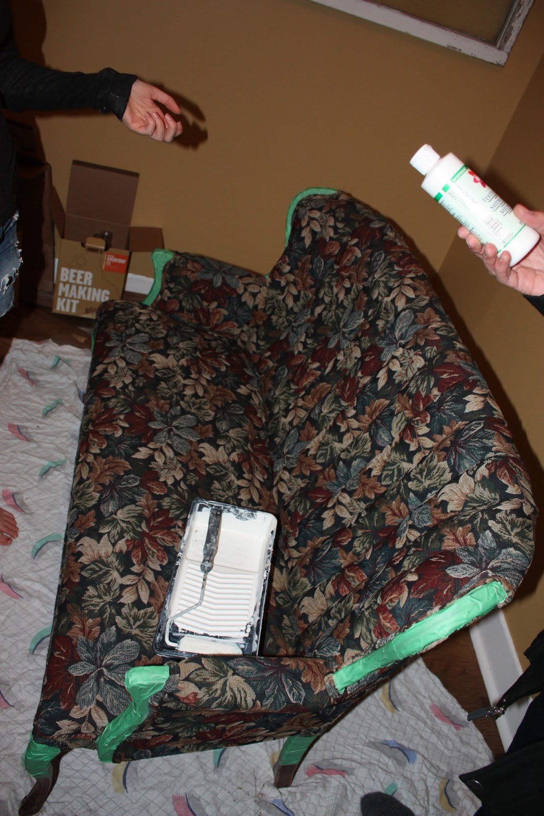 How I Painted My Fabric Couch quiet moments