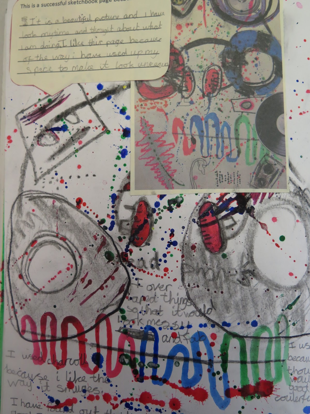 Gomersal Primary School Art Example sketchbook pages