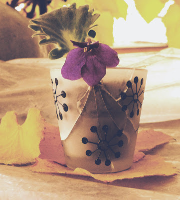 autumn flower in a cup