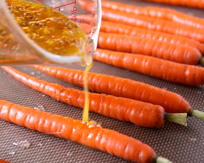 roasted carrots with miso dressing