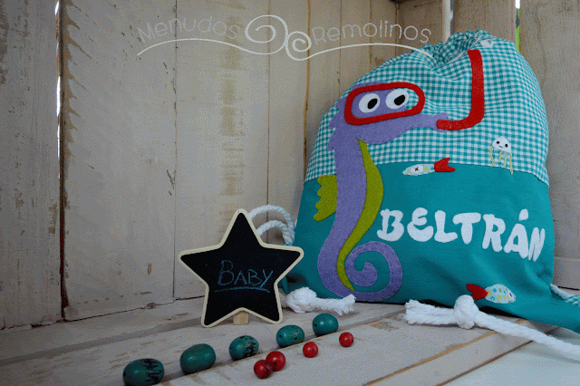 Bolsa para merienda caballito de mar Bolsa para merienda caballito de mar
