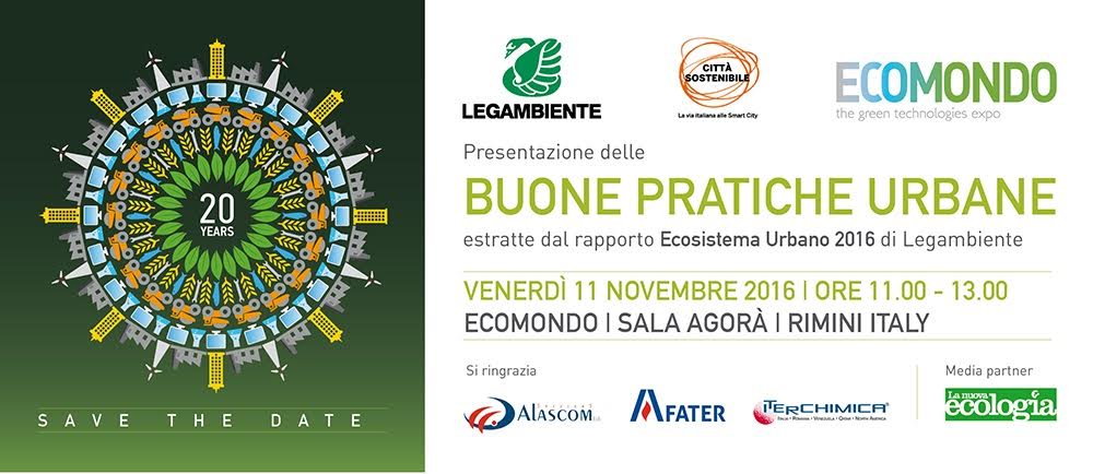 PREMIO LEGAMBIENTE 2016 - BUONE PRATICHE URBANE