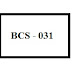 BCS - 031 Programming in C ++