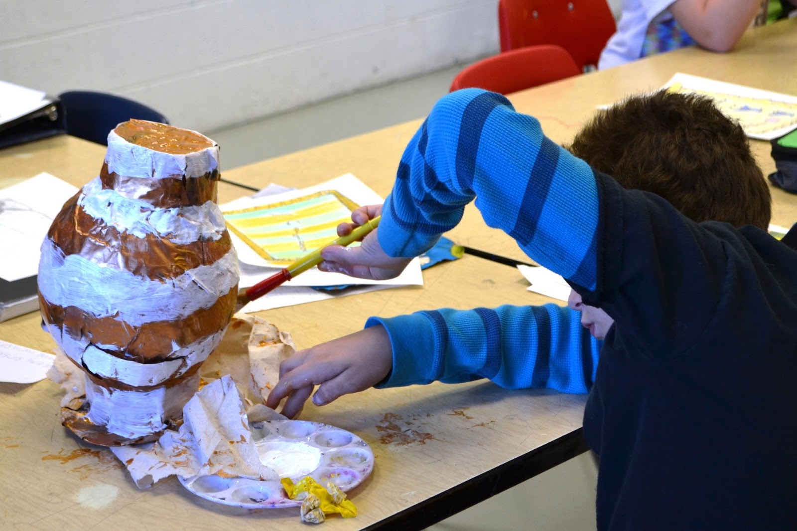 Lessons from the K12 Art Room 8th Grade Greek Paper Mache Vases