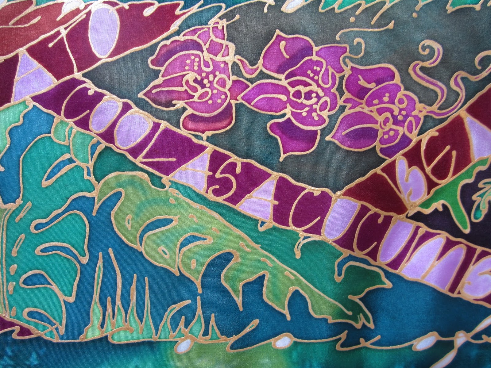 Silks and Art by Jill Tropical Forest Silk
