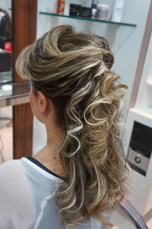 penteado de festa semi preso