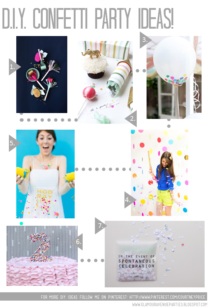 Glamour Avenue Parties the Blog. Party Tip Tuesday DIY Confetti Party