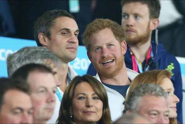 Prince Harry, James, Michael and Carole Middleton at Rugby World Cup