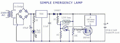 Circuit Project: Simple Emergency Light Circuit