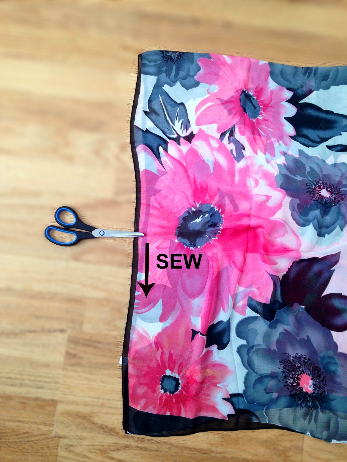 DIY Fringed Sleeve Kimono Using a Scarf Easy Handmade with Paige