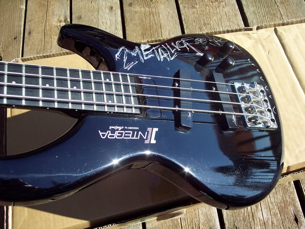 Aria Basses Aria Pro II Integra IBSTD Signed By Jason Newsted of