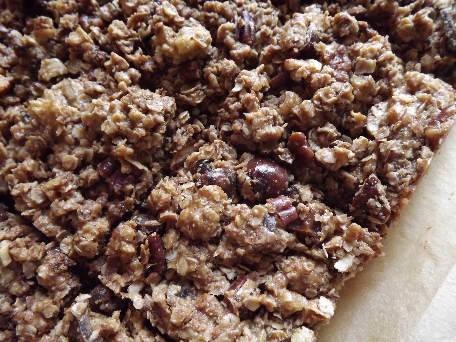 Pecan, Date and Chocolate Chip Flapjacks