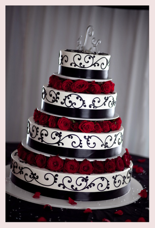 Red Black And White Wedding