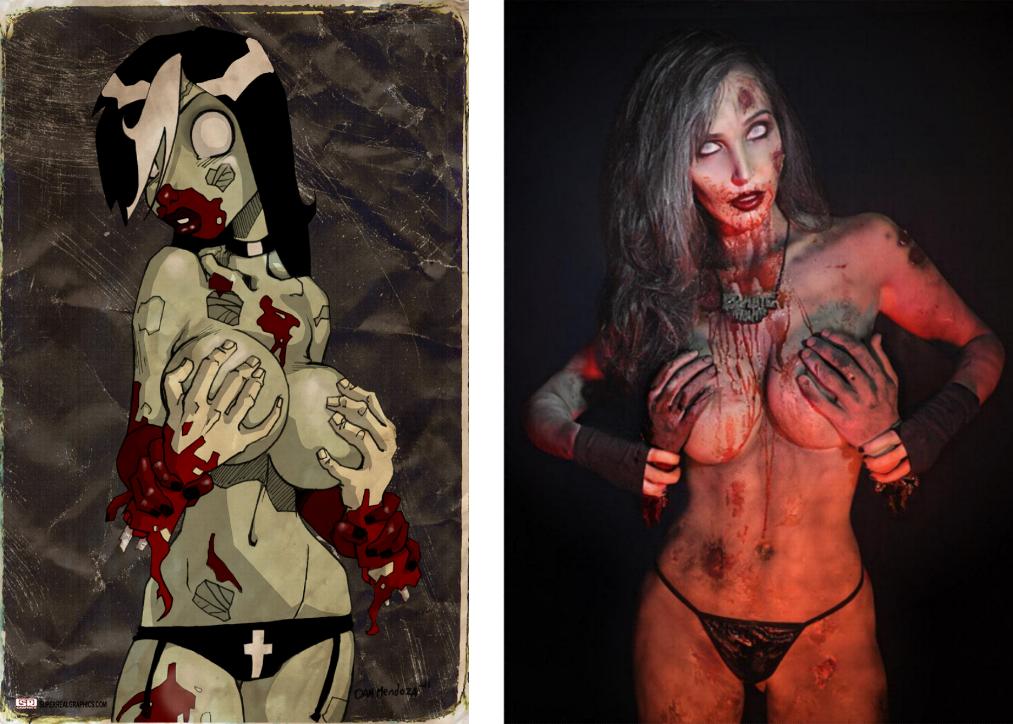Zombicide Zombies - Season 2 Toxic Female Walkers 02 & Zombie Tramp.