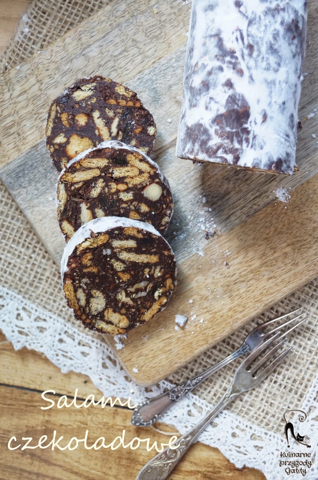 Czekoladowe salami z orzechami, czyli blok czekoladowy Kulinarne