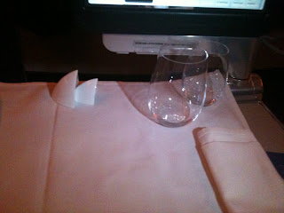 a pair of wine glasses on a table