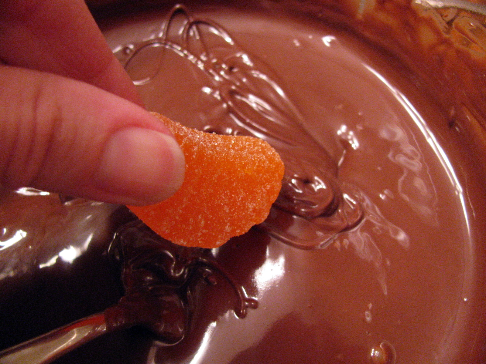 Chocolate Dipped Orange Smiles